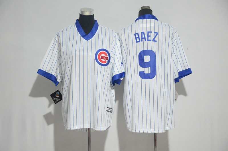 Chicago Cubs #9 Javier Baez White Cooperstown New Cool Base Stitched Jersey,We sell and wholesale Chicago Cubs #9 Javier Baez White Cooperstown New Cool Base Stitched Jersey on line form chian!